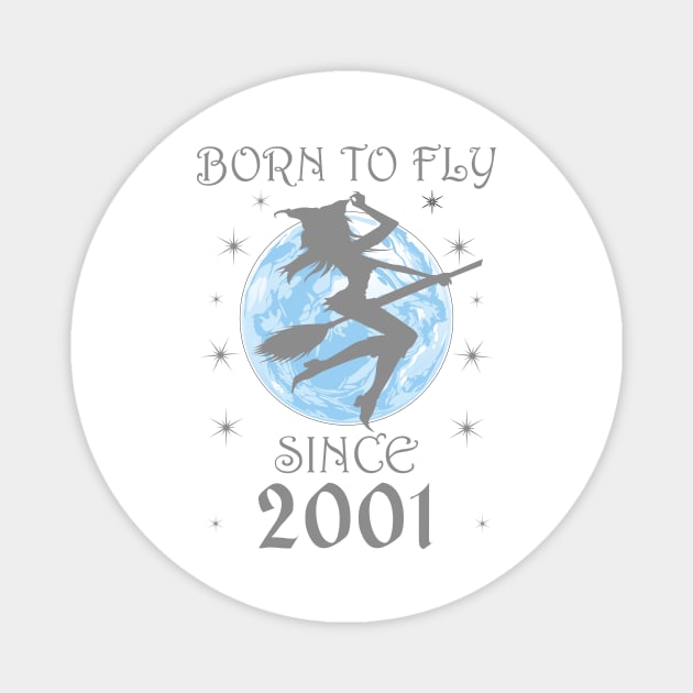 BORN TO FLY SINCE 1937 WITCHCRAFT T-SHIRT | WICCA BIRTHDAY WITCH GIFT Magnet by Chameleon Living